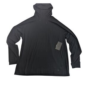 Bad Birdie Men's Size Small Black Hooded Tempo Cooling Long Sleeve Shirt Hoodie